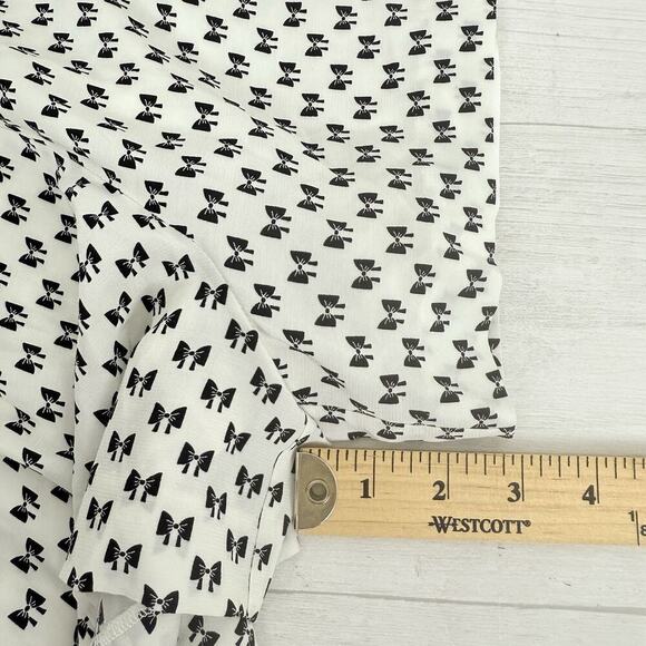 NWT Maje Bow-Print Playsuit Romper Size 38 US M White Black Coquette Retro $375 - Picture 15 of 16